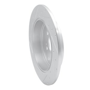 Honda Ridgeline Brake Rotor (1) - Rear Right - R1 Concepts - Drilled & Slotted - Silver - `06-`14